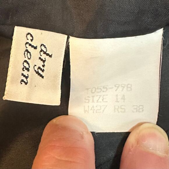 Vintage Pendleton Houndstooth Blazer Women’s Size 14 Black White Tapered Back - Picture 6 of 10